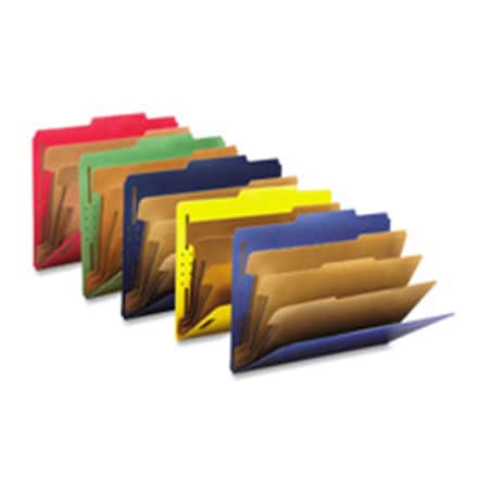 Made-To-Stick Safe Shield Fastener 3-Divider Classification Folders, Dark Blue MA3192649